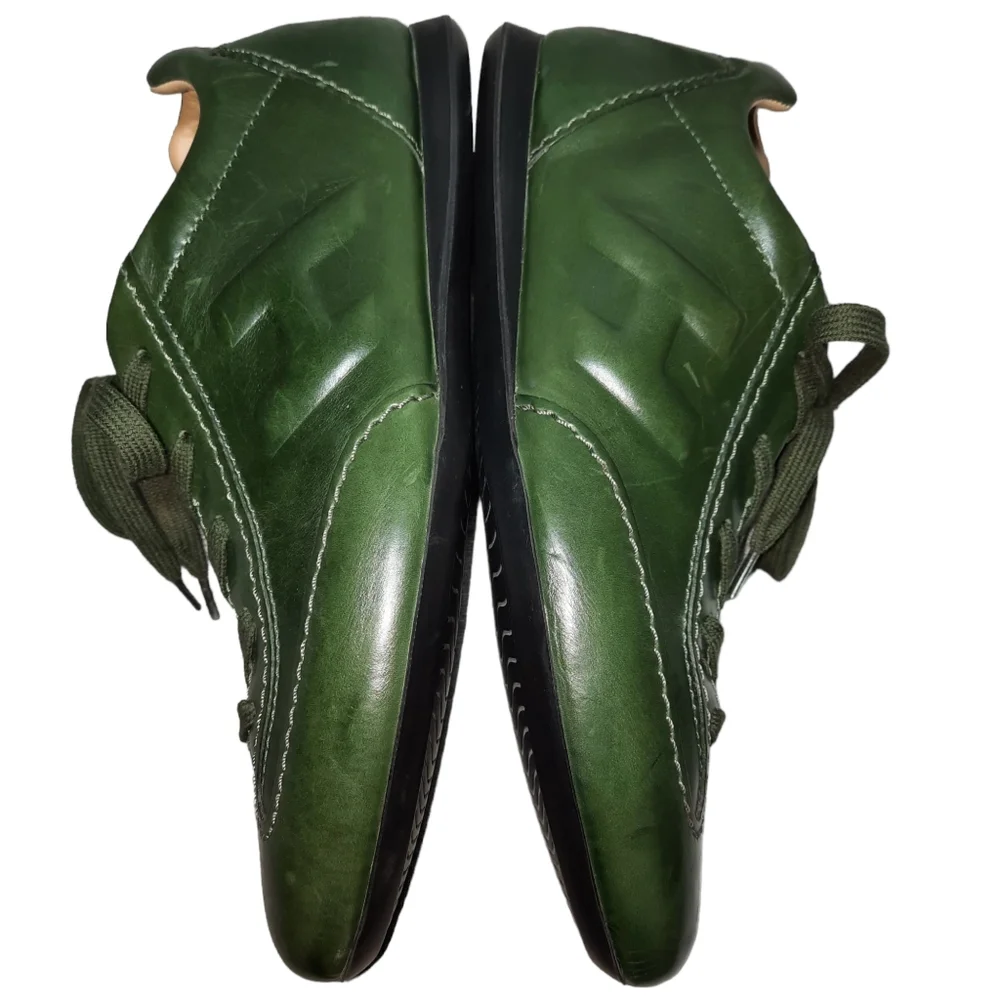 Hogan Olympia Rare Olive Green Italian  Leather Trainer Sneaker SZ EU 36